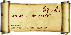Szalók László névjegykártya