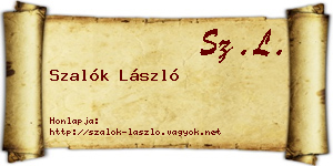 Szalók László névjegykártya